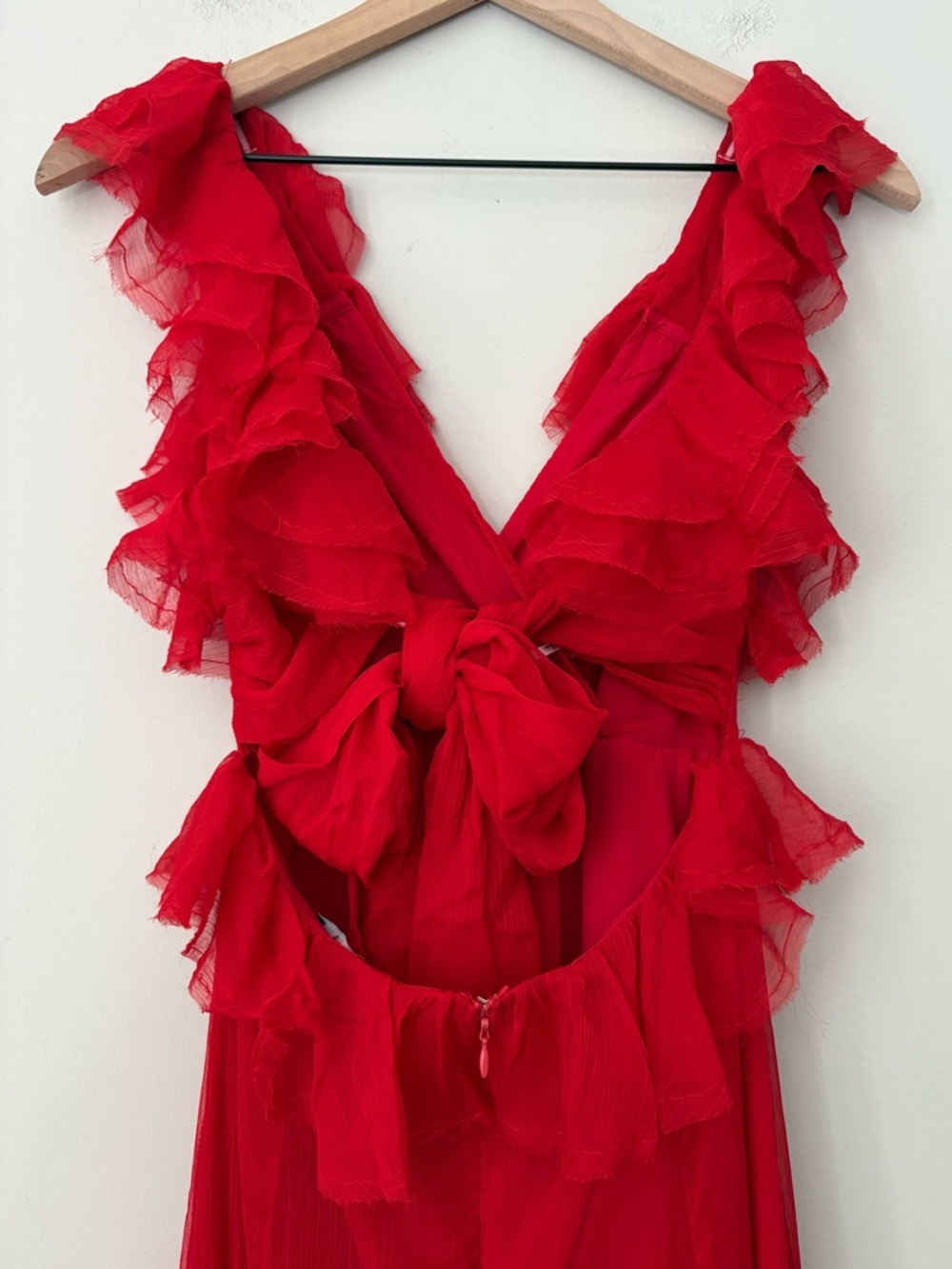 NWT Lulus Ruffle Detail Maxi Dress - Picture 6 of 8